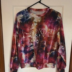 Harry Potter design Tie-Dye colorful Graphic Sweatshirt in Multicolor Unisex M